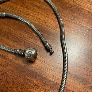 OXIDIZED silver Pandora Necklace, 18”.